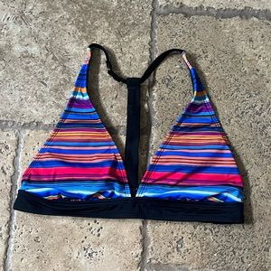 OAKLEY striped bikini top size M